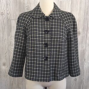 BRIGGS New York Houndstooth Peacoat Size 10